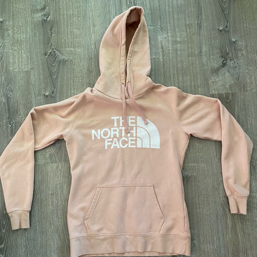 Size small light pink North Face hoodie